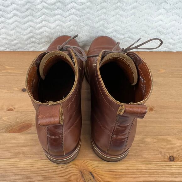 Helm Hollis Mens Boots Cap Toe Brown Leather Sz 9.5 D Mid Combat Hybrid $295 - Picture 10 of 16